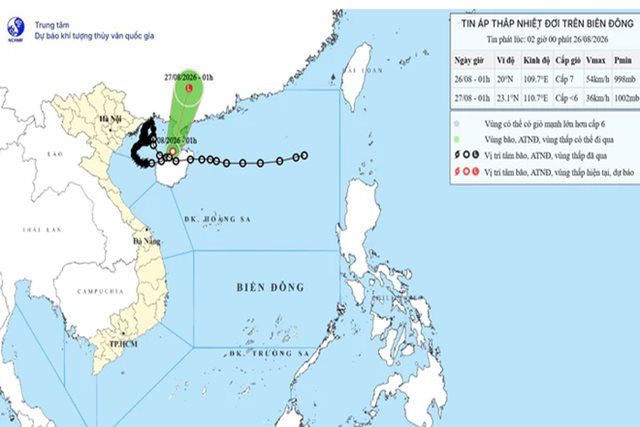 Bão số 4 suy yếu thành áp thấp nhiệt đới, vẫn trên Biển Đông